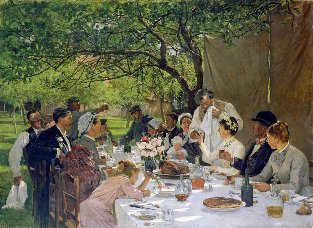"Un repas de noces à Yport" (détail), Albert Fourié, 1886. Collections du musée des beaux-arts de Rouen.